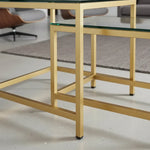 Mesa De Centro 2 Mesita Centro Cuadrada Y Rectangular Nido Dorado