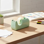 Porta Scotch Dispensador Cinta Adhesiva Para Escritorio Verde Claro