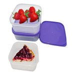 3 Taper Hermeticos De Plastico Contenedor Para Comida Color