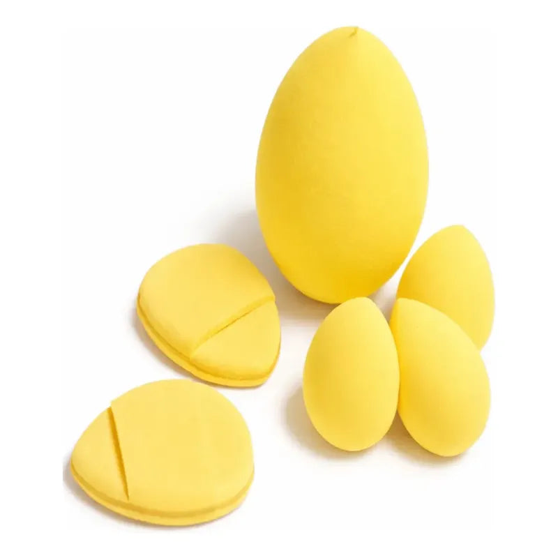 Set 6 Mini Esponjas Para Maquillaje Precision Base Corrector Amarillo Mini