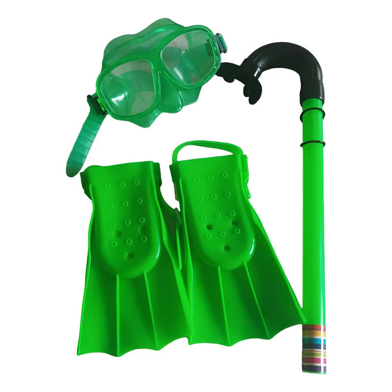 Kit Lentes De Agua Snorkel Gualetas Accesorios De Buceo