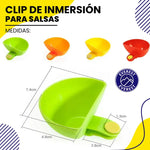 Set De 4 Clips Salsas Multicolor Reutilizables Aderezo Snack