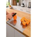 Tabla De Acero Inoxidable Wosh 30x40cm Para Picar Amasar X2 Wosh Plateado