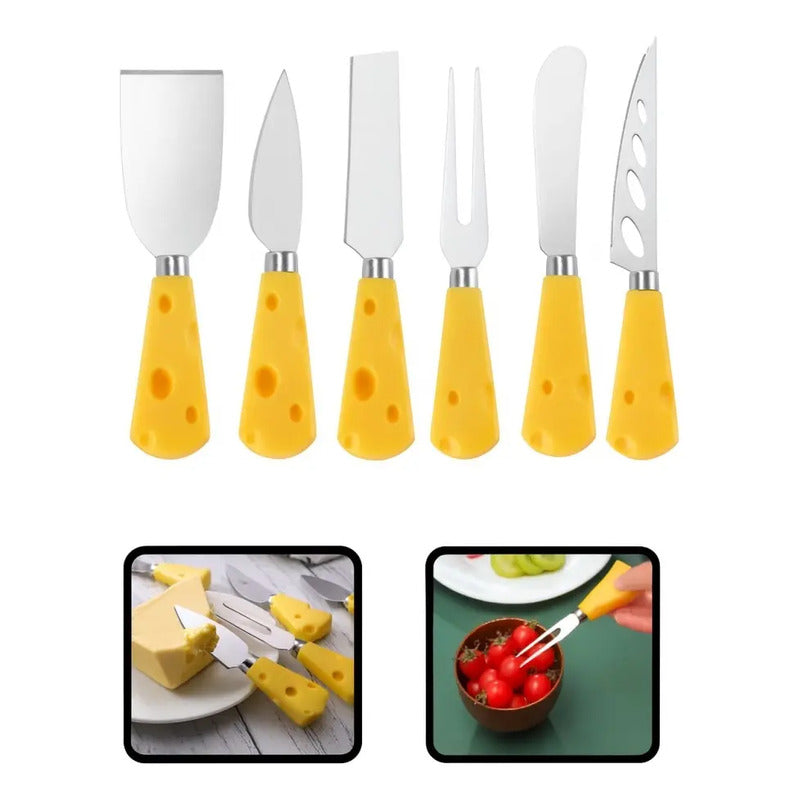 De 6 Piezas Cuchillos Para Queso Acero Inoxidable Diseño Set