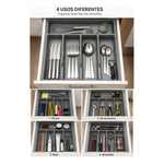 Organizador Cubiertos Utensilios Servicios Cocina 5 Cajones