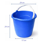 Balde Plastico Con Manilla Resistente Y Practico 10 Litros Azul