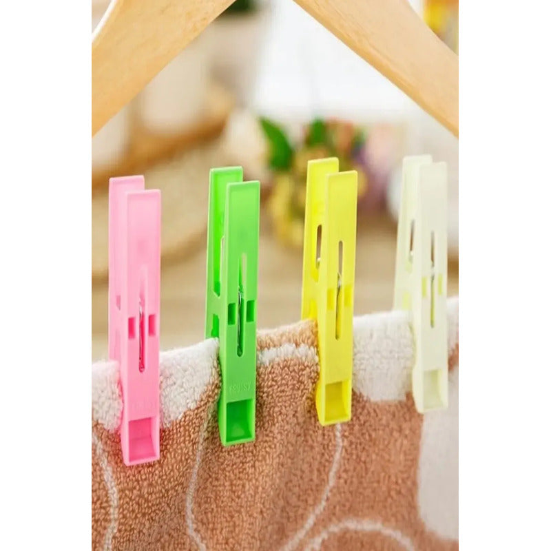 20 Perros Para La Ropa Pinzas De Plastico 4 Colores Pack