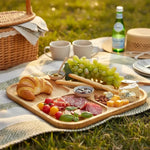 X2 Tabla  Para Servir Aperitivos Y Picoteo Bambú Picnic
