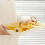 Bandeja De Servir Melamina Grano Madera 35x23 Cm X10