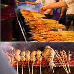 X100 Brochetas De Madera Bambú Brochetas Barbacoa 40 Cm Madera Liso