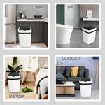 Basurero Con Sensor Automático Inteligente Para Baño Y Cocina Arcashopping Blanco