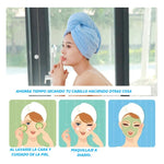 X6 Toalla Para Pelo Turbante Microfibra Para Secar Cabello Variados Lisa
