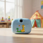 Camara Infantil Digital Fotofrafica Imprension Instantanea Celeste