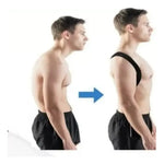 Corrector De Postura Soporte Espalda Ajustable  Unisex  Negro Única Ajustable