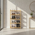 Zapatero De Madera Mueble Organizador De Zapatos 5 Niveles Madera