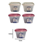 Set De 4 Taper Hermetico Contenedore Cuadrado Alimento 830ml Surtidos