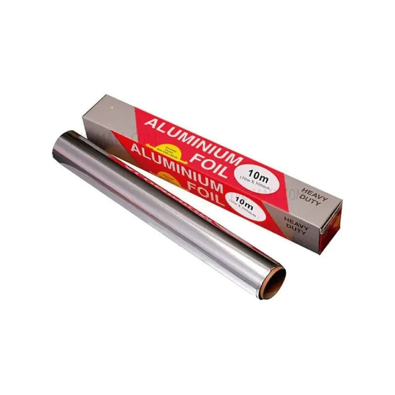 Papel Aluminio Foil Para Cocina Horno Caja Rollo De 10 Mts