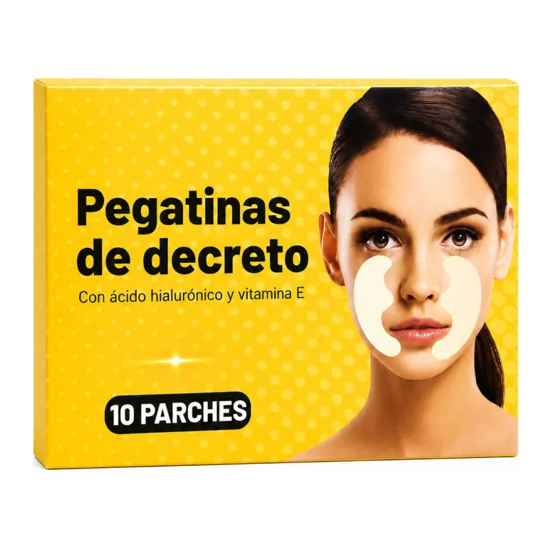 10 Parches Faciales Antiedad Acido Hialurónico Vitamina E
