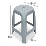Pack De 3 Pisos Plastico Taburete Cuadrado Banco Silla 46cm