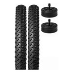 X2 Neumaticos +2 Camaras Bicicleta Aro 26x1.75 Mtb Plegable Caluga Normal