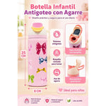 Botella Infantil Termica Boquilla Antigoteo Con Agarre 950ml Rosa Lazos