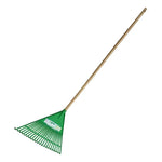 Rastrillo Para Jardin Barre Hojas De 20 Dientes Con Mango Verde