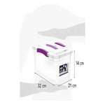 X2 Cajas Organizadora 6 Litros Transparente Con Tapa Platica