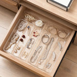 X2 Organizador Cubiertos Utensilios Servicios Cocina Cajones Transparente