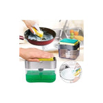 Dispenser Jabón Liquido Detergente Caja Contenedora+ Esponja Gris