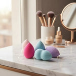 Esponja De Maquillaje Con Punta Y Redondas Aplicador De Base Variados