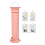 X4 Bolsas Y Dispensador De Alimentos Para Bebes Reutilizable