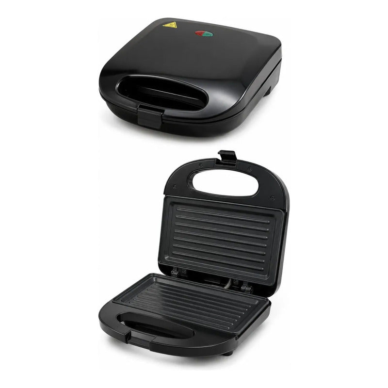 Sandwichera Electrica Tostadora Electrica Tostador Pan Grill Negro