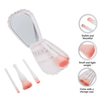 Set 5 Brochas Maquillaje  Cajita Estuche En Forma De Ostra