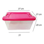 Caja De Plastico Organizadora 14 Litrs Con Broche Vitalplast
