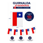 X3 Banderines Decorativos Guirnaldas De Papel Chile Patrias Bandera Chile Papel