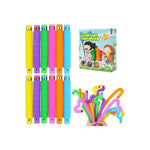 X12 Tubos Sensoriales Anti Estres Pop Pipes Tubes Tiktok Multicolor