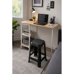 Piso De Plastico X4 Taburete Cuadrado Apilable Asiento 45cm Mate Texturizado Negro