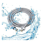 Manguera Ducha Flexible Extensible Acero Inoxidable 1,5mtrs Cromado Brillante