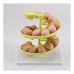 Dispensador De Huevos Espiral Cocina Soporte Plástico Verde