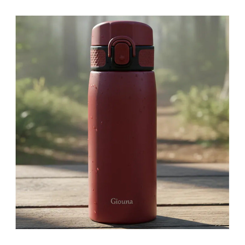 Termo De Bebida Caliente Y Fria Botella Boquilla Antigoteo Rojo