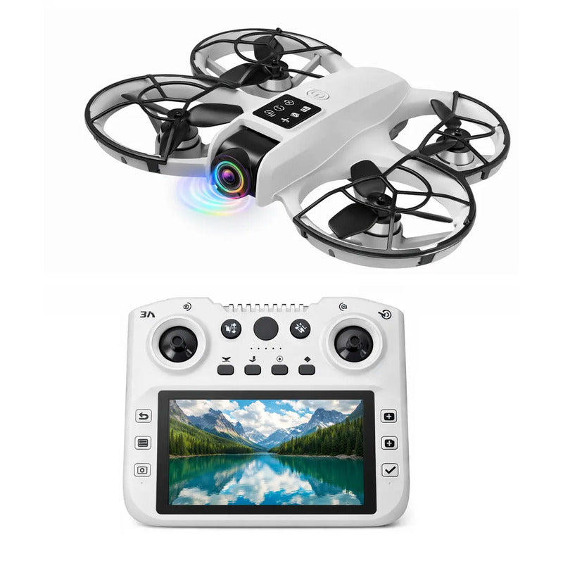Drone Brushless Irm Con Cámara, Pantalla Lcd Y Giro 360 Para Vuelo Estable Gris