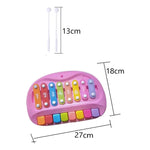 Xilófono  Piano Didáctico Musical Educativos  Bebé 8 Tonos Rosa Chicle