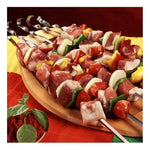 6 Brochetas Pinchos Anticucho Acero Barbacoa Parrilla Asado