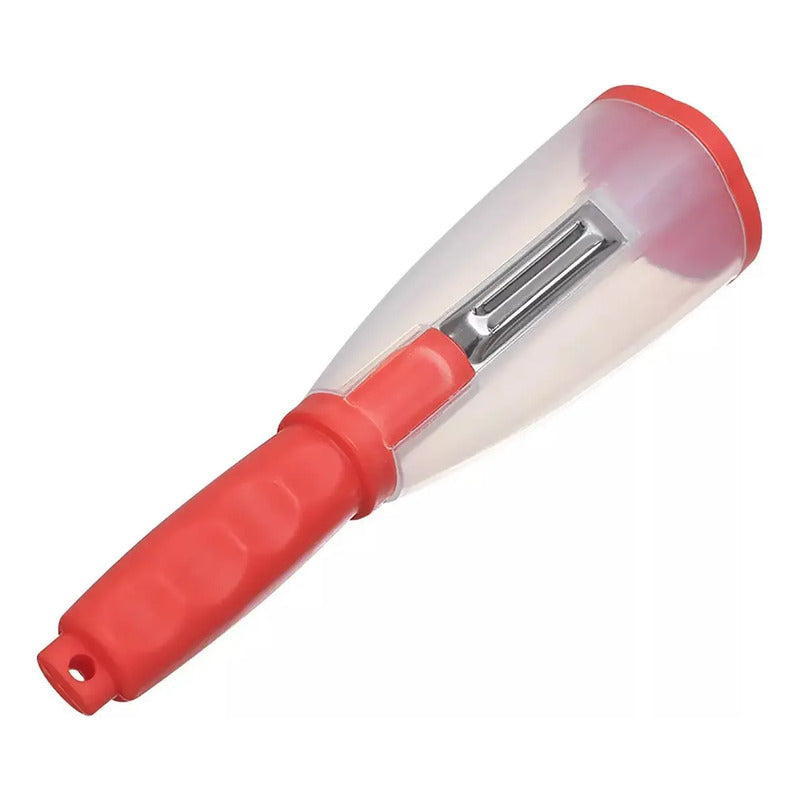 Pelador Multifuncional Con Contenedor De Acero Inoxidable
