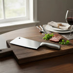 Cuchillo De Cocina De Hacha Machete Acero Inoxidable Grande Plateado