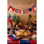 Adorno Guirnaldas 7 Banderines Fiestas Patrias Decoración Chile/corazon Chile