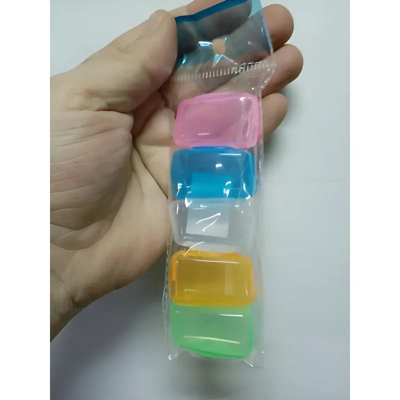 Pack De 5 Fundas Para Cepillo De Dientes 5 Colores Color Variado