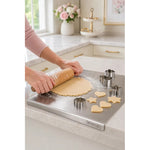 X2 Tabla Acero Inoxidable Wosh 35x50cm Para Picar Y Amasar Tabla Plateado
