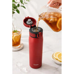 Termo De Bebida Caliente Y Fria Botella Boquilla Antigoteo Rojo