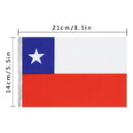 X3 Banderines Decorativos Guirnaldas De Tela Chile 3.8 Mts Azul-blanco-rojo Bandera
